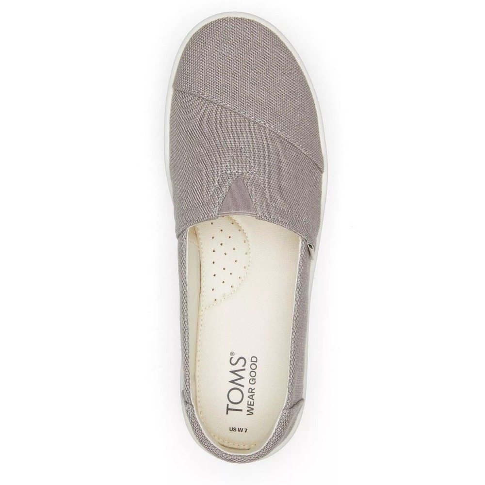 TOMS Women's Verona Platform Slip On Sneakers Shoes Dove Grey Canvas NEW 8.5 - Picture 4 of 5